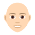 🧑🏻‍🦲 person: light skin tone, bald display on JoyPixels